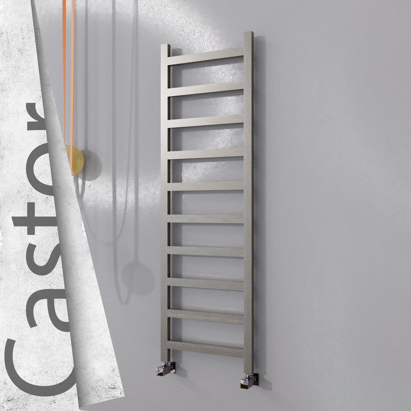 Castor Stainless Steel Towel Rail 500x1620 Satin Polished 