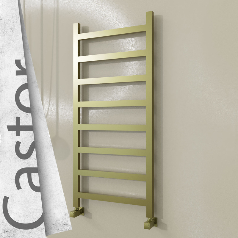 Castor Stainless Steel Towel Rail 600x1300 Satin Gold 