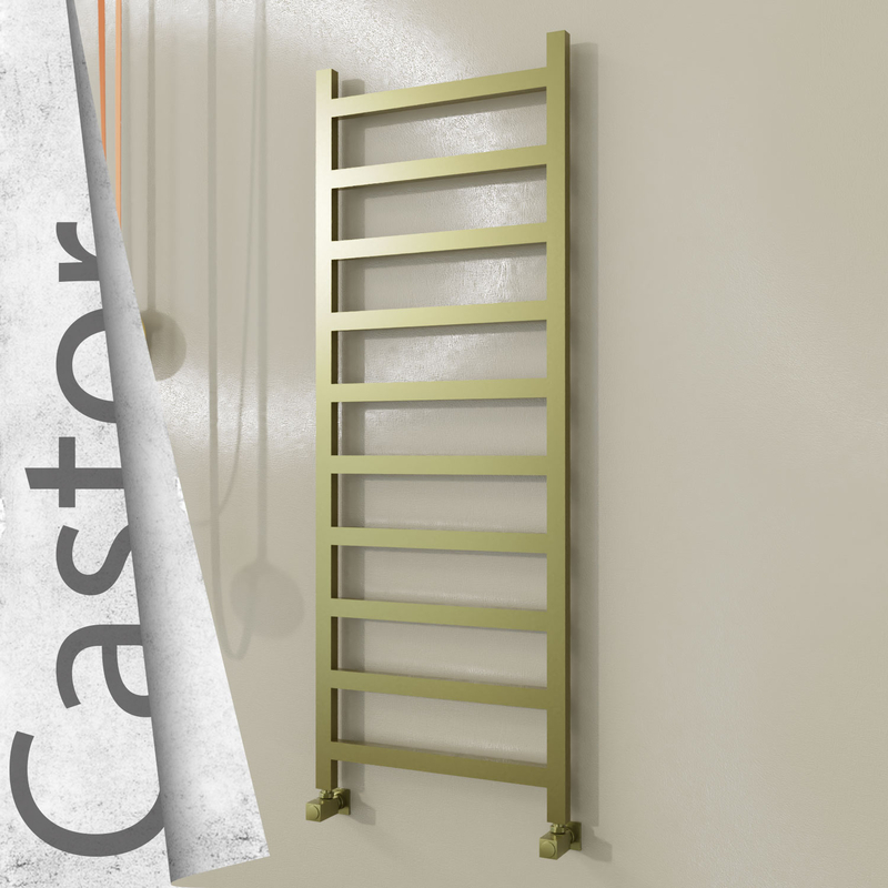 Castor Stainless Steel Towel Rail 600x1620 Satin Gold 