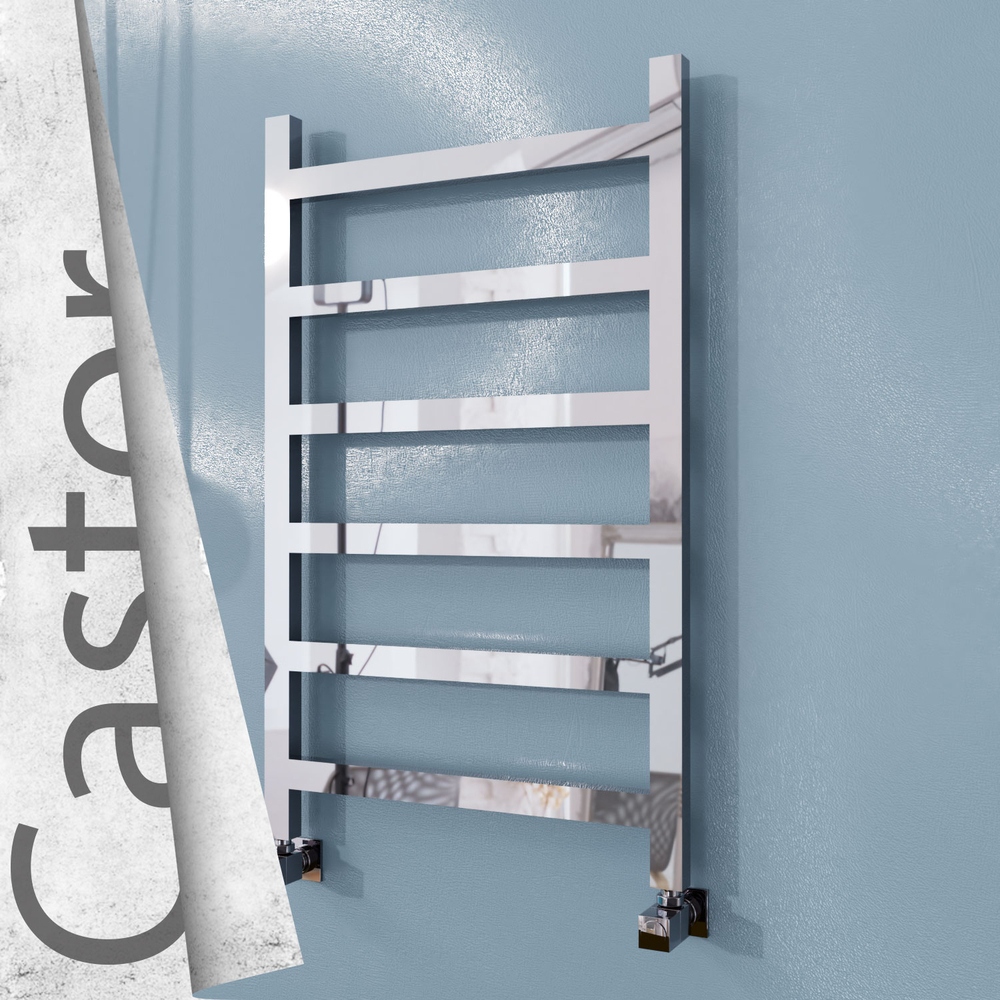 Castor Stainless Steel Towel Rail 600x980 Gold - 1