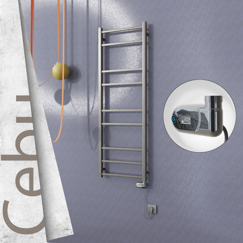 Cebu Electric Towel Warmer 500x1395 Satine Finish (Thesis Thermostat) 200 W 