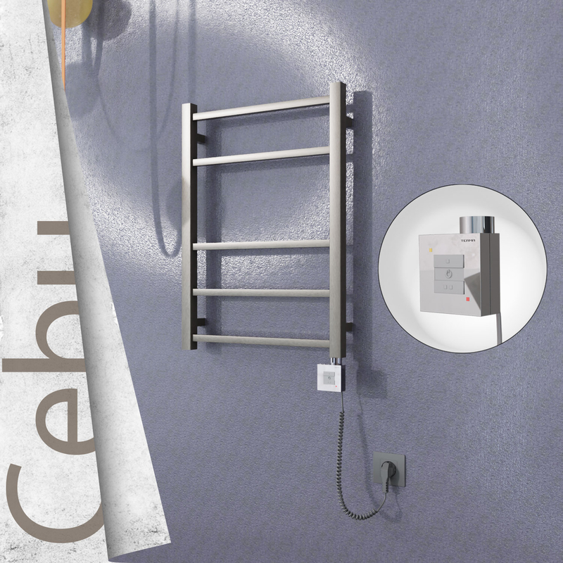 Cebu Electric Towel Warmer 500x705 Satine Finish Ktx1 200 W (Spiral Cable) 