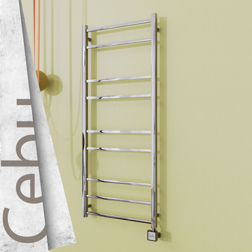 Cebu Electric Towel Warmer 600x1395 Polished Finish Ktx3 200 W - 1
