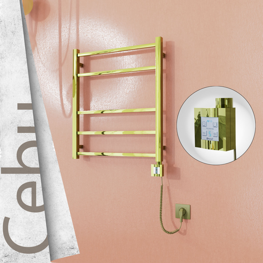 Cebu Electric Towel Warmer 600x705 Gold Ktx4 200 W (Spiral Cable) - 1