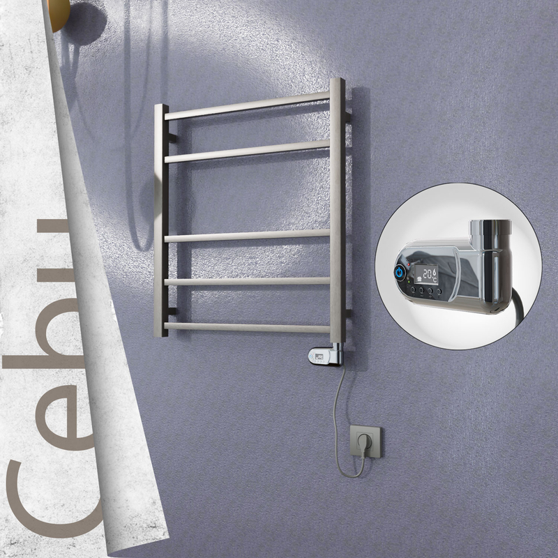 Cebu Electric Towel Warmer 600x705  Satine Finish (Thesis Thermostat) 200 W 