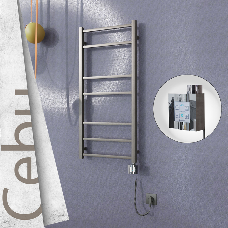 Cebu Electric Towel Warmer 500x1050 Satine Finish Ktx4 200 W (Spiral Cable)