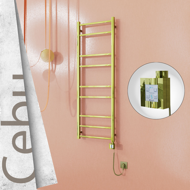 Cebu Electric Towel Warmer 500x1395 Gold Ktx4 200 W (Spiral Cable)