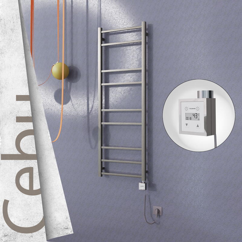 Cebu Electric Towel Warmer 500x1395 Satine Finish Ktx3 200 W (Spiral Cable)