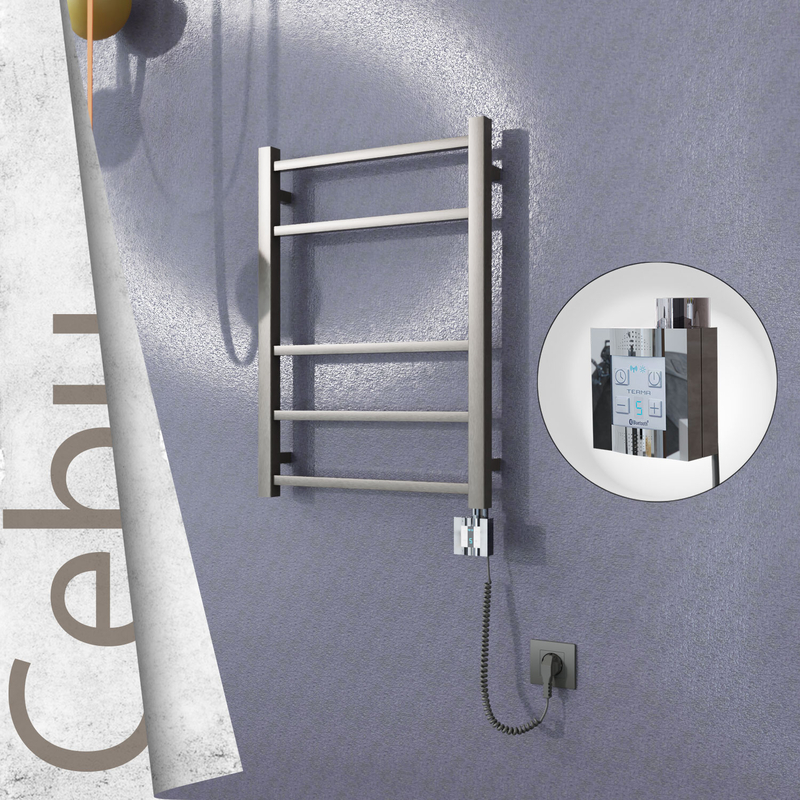Cebu Sèche Serviettes Electrique 500x705 Finition peinture satiné Ktx4 200 Watt Câble en spirale 
