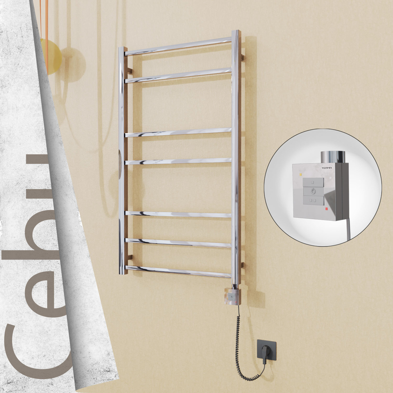 Cebu Sèche Serviettes Electrique 600x1050 Finition de polissage Ktx1 200 Watt Câble en spirale 