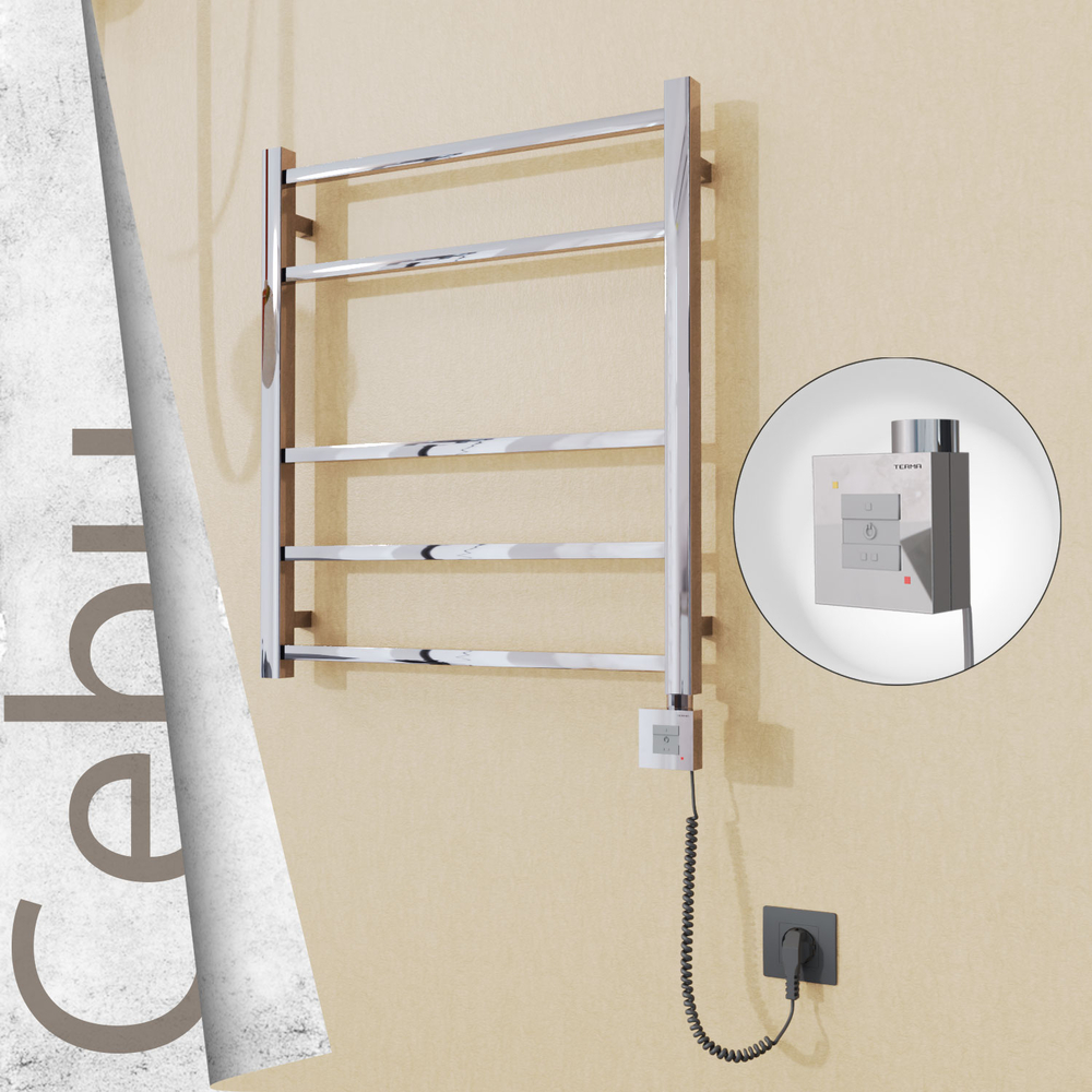 Cebu Sèche Serviettes Electrique 600x705 Finition de polissage Ktx1 200 Watt Câble en spirale - 1