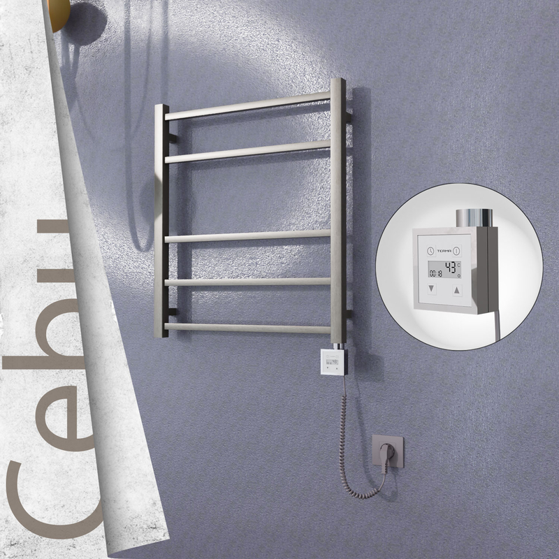 Cebu Sèche Serviettes Electrique 600x705 Finition peinture satiné Ktx3 200 Watt Câble en spirale 