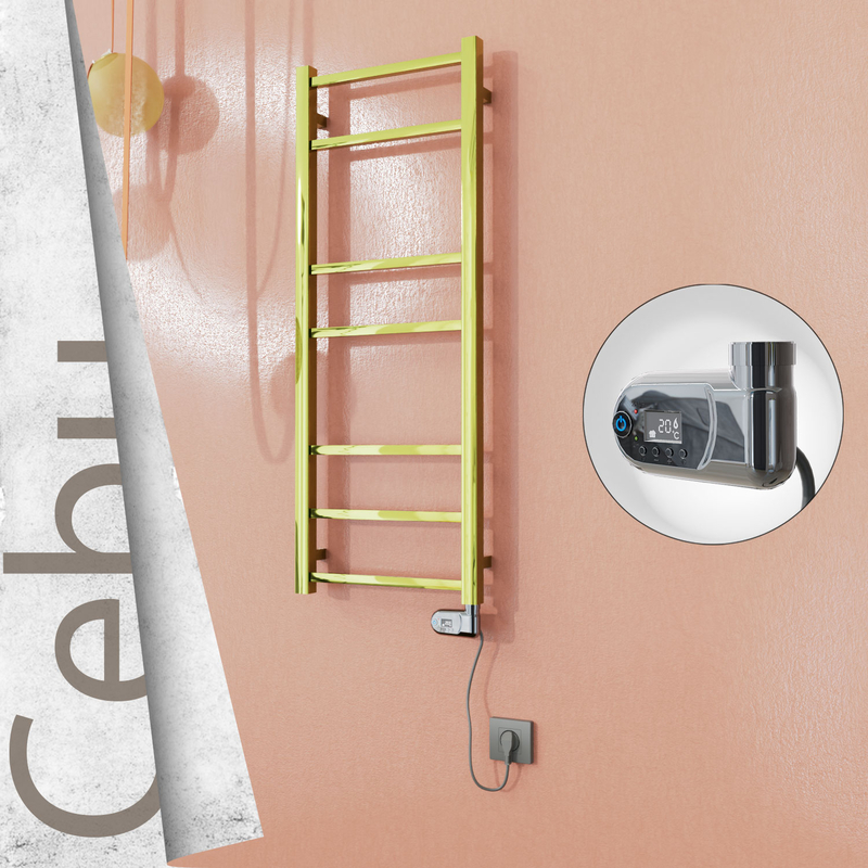 Cebu Elektrikli Paslanmaz Çelik Havlupan 400x1050 Altın (Thesis Termostat) 200W