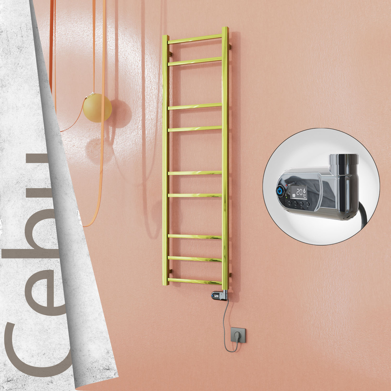 Cebu Elektrikli Paslanmaz Çelik Havlupan 400x1395 Altın (Thesis Termostat) 200W