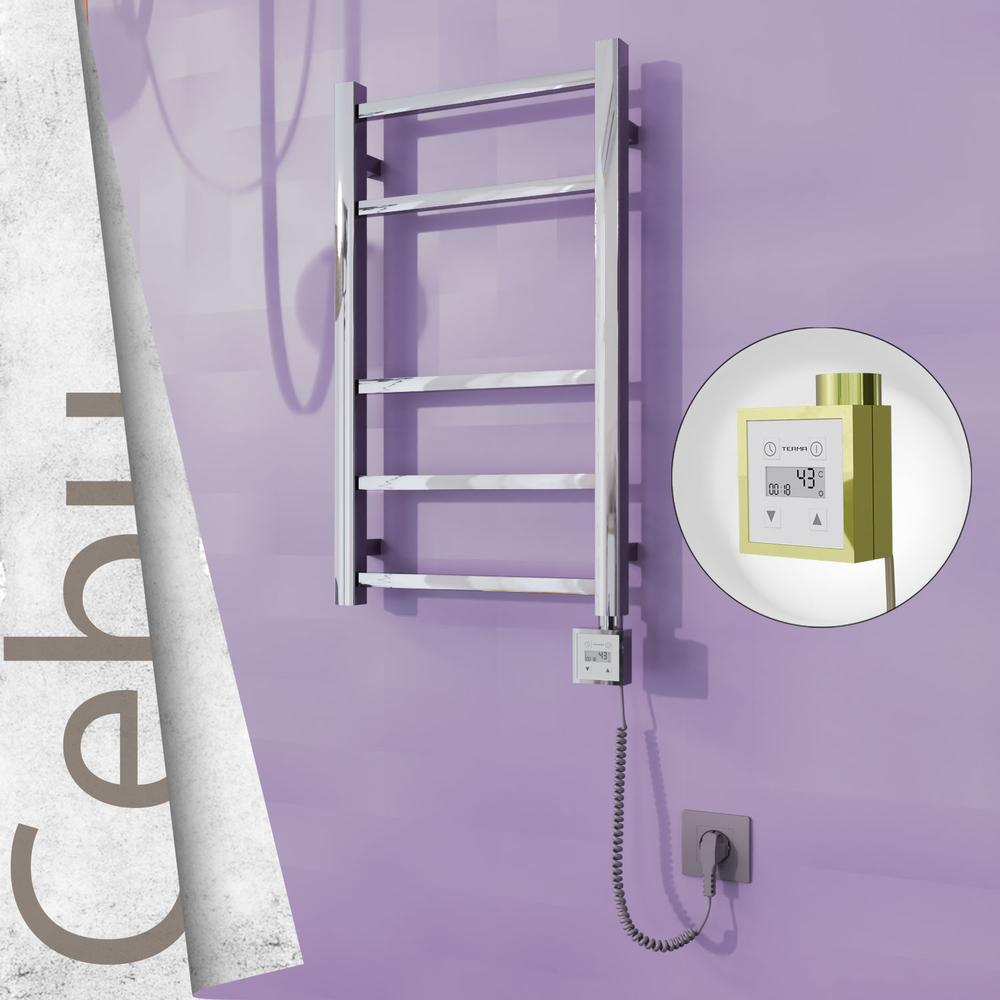 Cebu Elektrikli Paslanmaz Çelik Havlupan 400x705 Altın (KTX3 Termostat) 200W Spiral Kablolu - 1