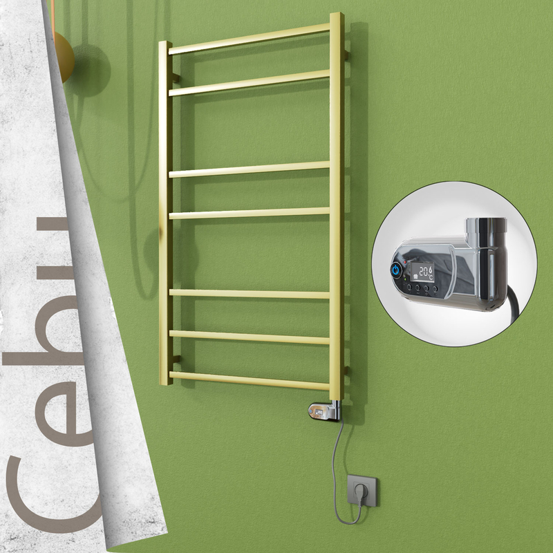 Cebu Elektrikli Paslanmaz Çelik Havlupan 600x1050 Satine Altın (Thesis Termostat) 200W