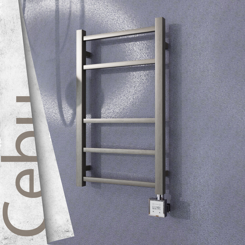 Cebu Sèche-serviettes Électrique en Inox 400x705 Poli Satiné (KTX3 Thermostat) 200W 