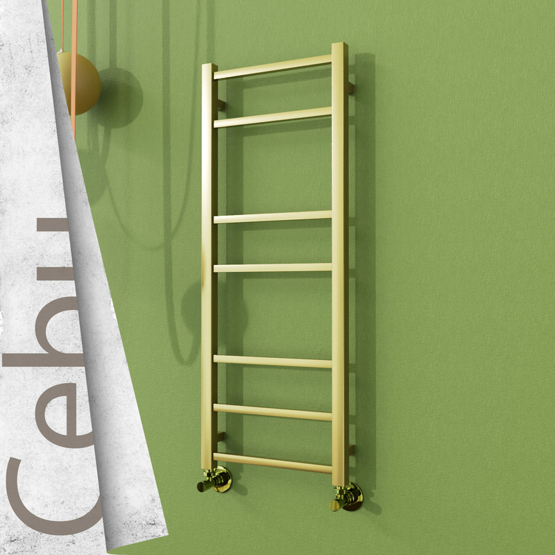 Cebu Sèche-serviettes en Inox 400x1050 Doré Satiné