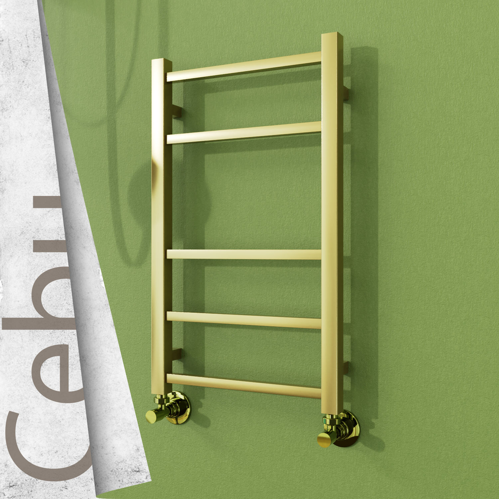 Cebu Sèche-serviettes en Inox 400x705 Doré Satiné - 1