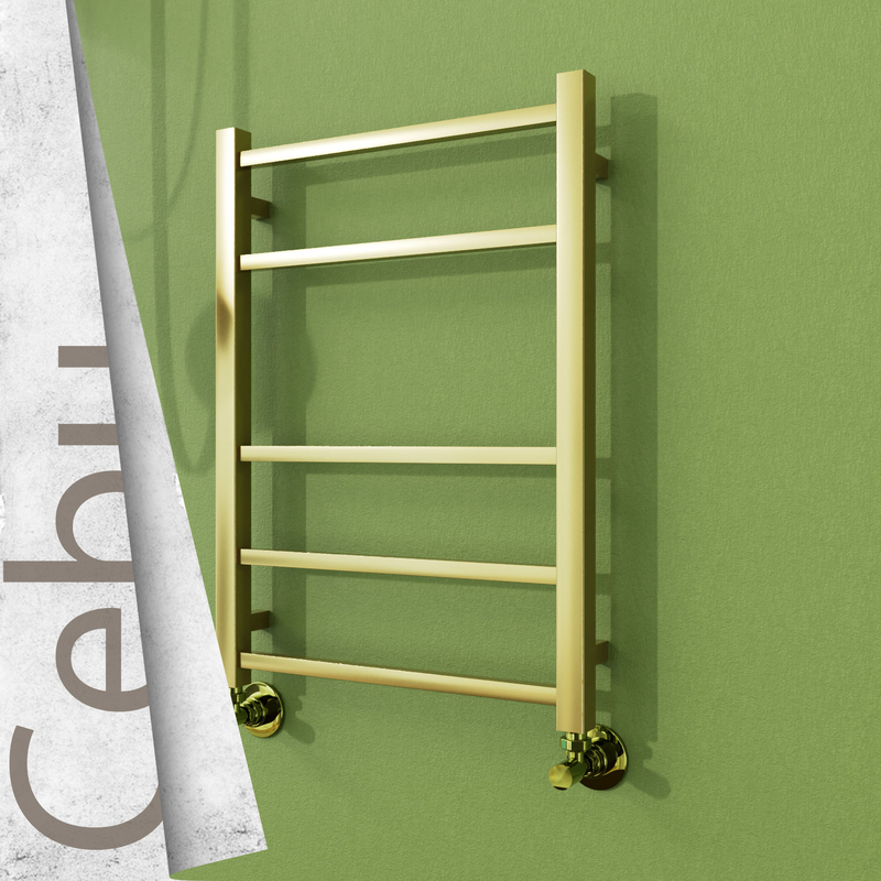 Cebu Sèche-serviettes en Inox 500x705 Doré Satiné
