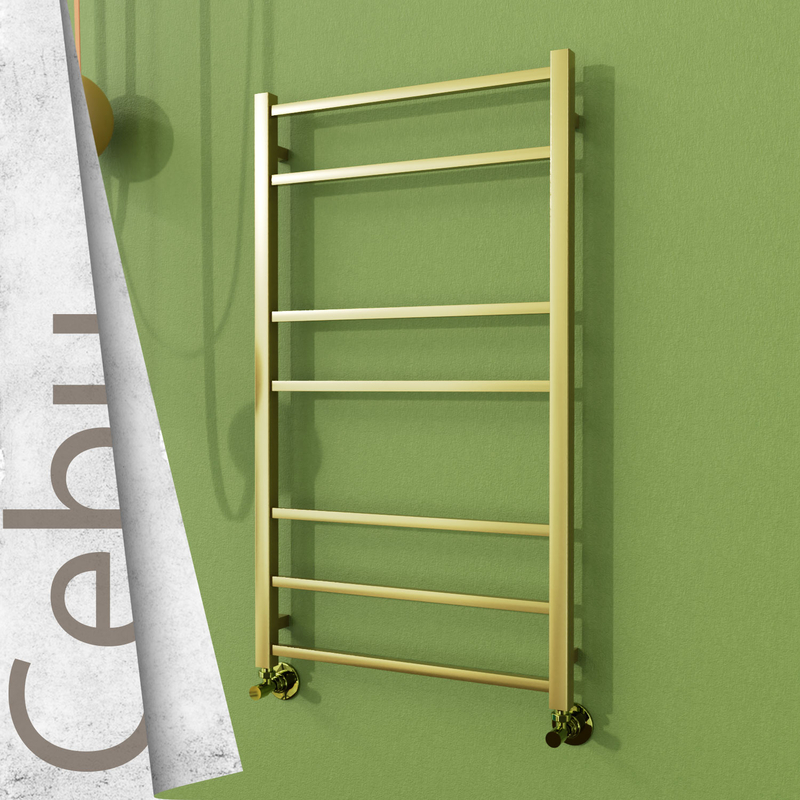 Cebu Sèche-serviettes en Inox 600x1050 Doré Satiné