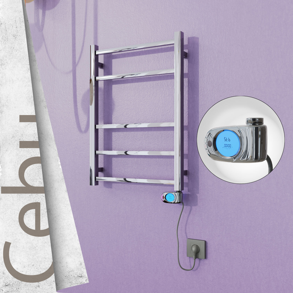 Cebu Stainless Steel Electric Towel Warmer 500x705 Polished Finish (Musa Thermostat) 200 W - 1