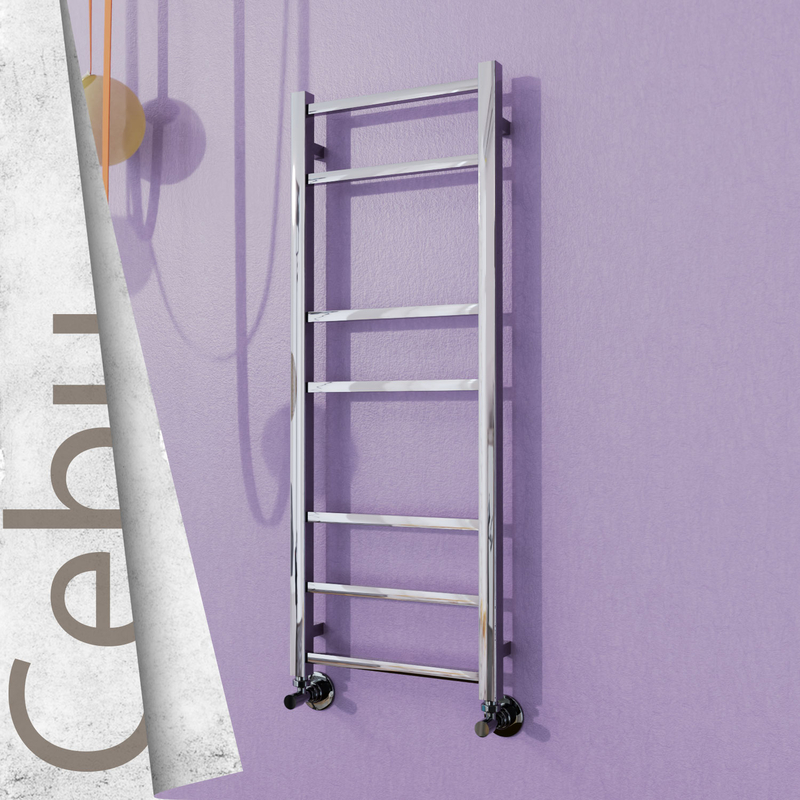 Cebu Stainless Steel Towel Rail 400x1050 Mirror Polished 