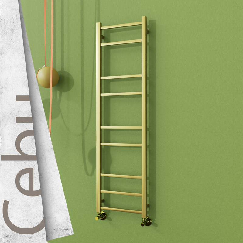 Cebu Stainless Steel Towel Rail 400x1395 Satin Gold 