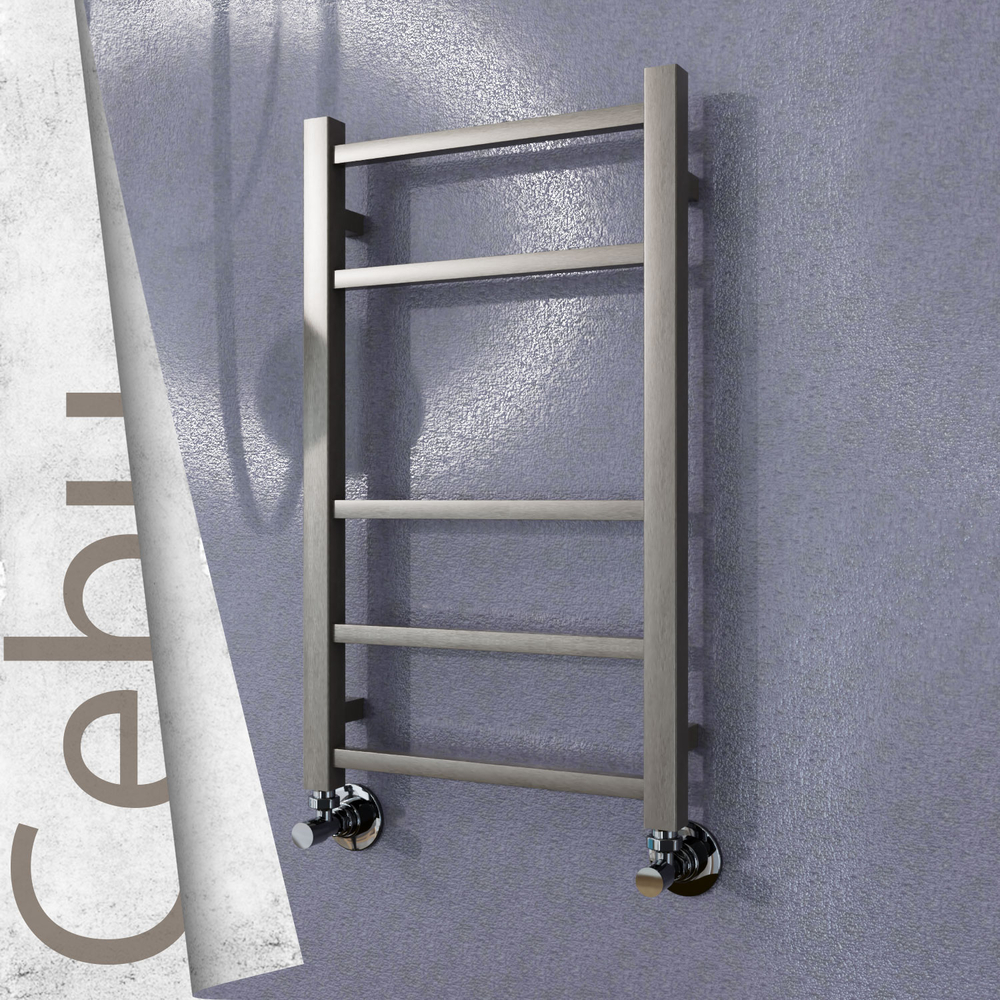 Cebu Stainless Steel Towel Rail 400x705 Satin Polished - 1