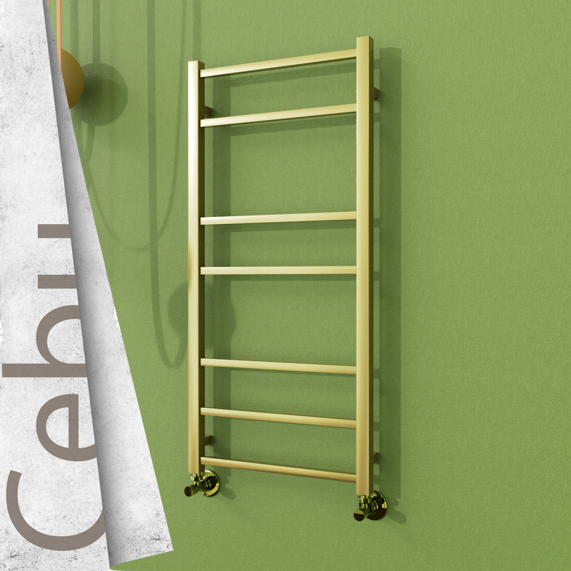 Cebu Stainless Steel Towel Rail 500x1050 Satin Gold 