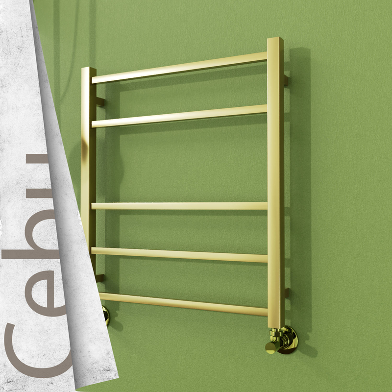 Cebu Stainless Steel Towel Rail 600x705 Satin Gold