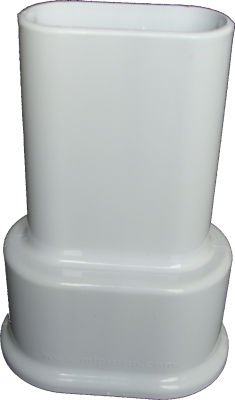 Double Radiator Tube Hiding Sleeve Plug-In Plastic White 160mm