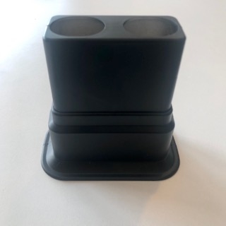 Pipe Sleeve Double - Square Push Fit Plastic Black