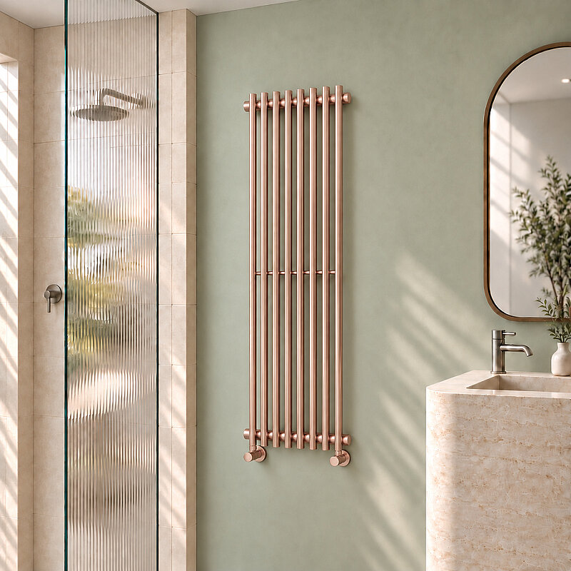 Cook Decorative Towel Rail 340x1400 Rose Gold