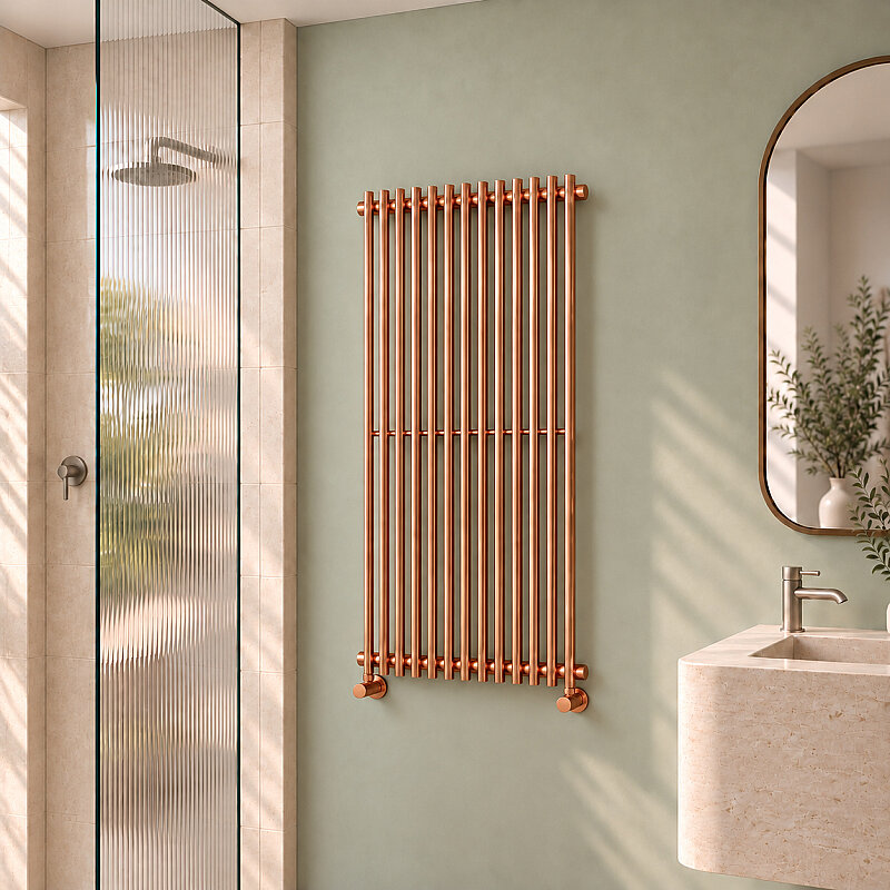 Cook Decorative Towel Rail 550x1400 Copper