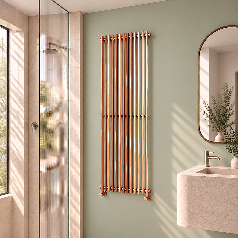 Cook Decorative Towel Rail 550x1800 Copper