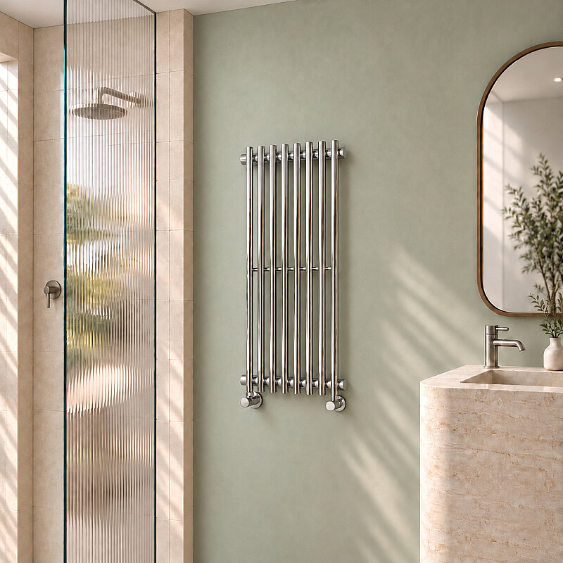 Cook Decorative Towel Rail 340x900 Chrome