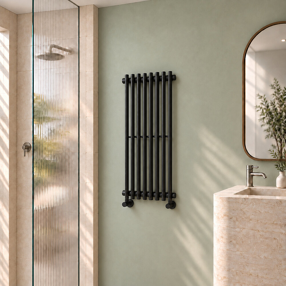 Cook Decorative Towel Rail 340x900 Black - 1