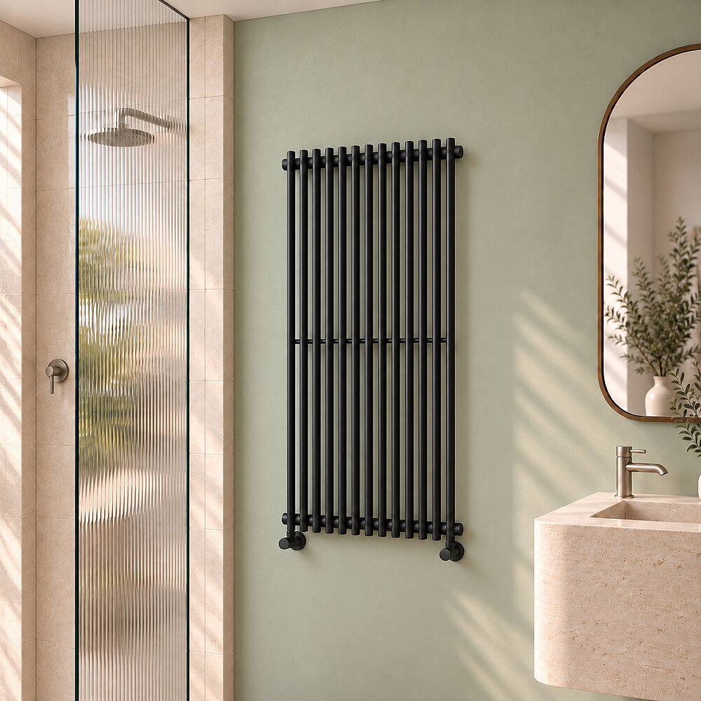 Cook Decorative Towel Rail 550x1400 Black - 1