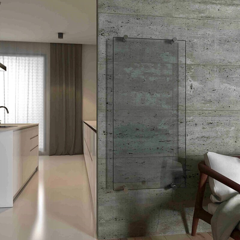 Crystal Electric Glass Radiator 560x1030 Clear 500 Watt - 4
