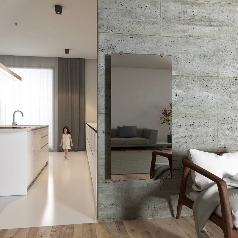Crystal Electric Glass Radiator 560x1030 Mirror 500 Watt - 2