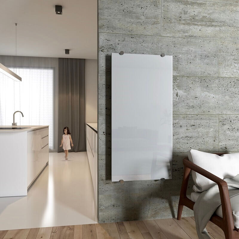 Crystal Electric Glass Radiator 760x1030 White 750 Watt - 4