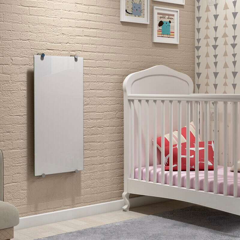 Crystal Electric Glass Radiator 760x1030 White 750 Watt - 1