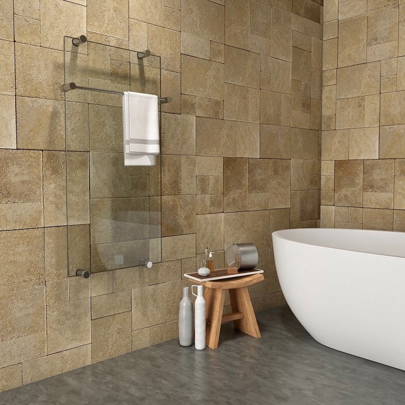 Crystal Electric Glass Towel Warmer 760x1030 Clear 750 Watt