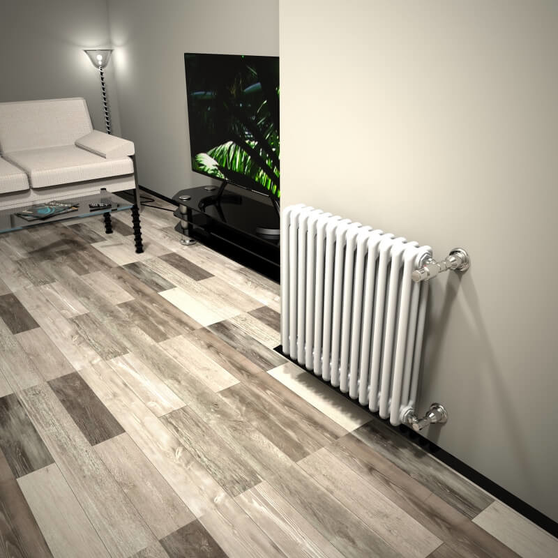 Dl 3 Column Radiator 600x624 White - 2