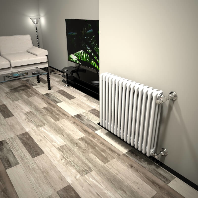 DL 3 Column Radiator 600x716 White 