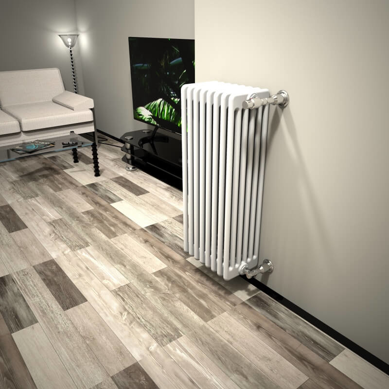 DL 6 Radiateur à Colonne 900x394 Blanc - 1