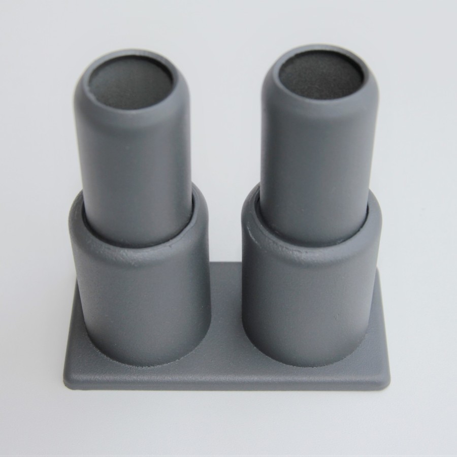 Double Radiator Tube Hiding Sleeve Stringed Plastic Anthracite - 1