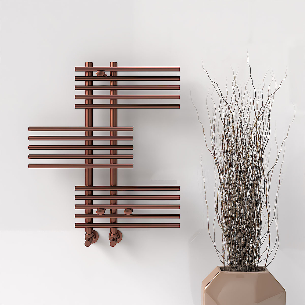 Fiji Decorative Towel Rail 650x740 Copper - 1
