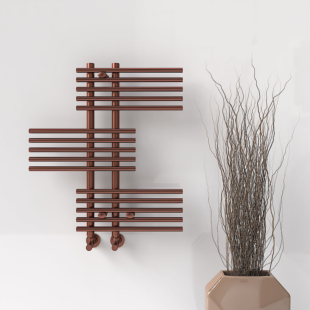 Fiji Decorative Towel Rail 650x740 Antique Copper - 1